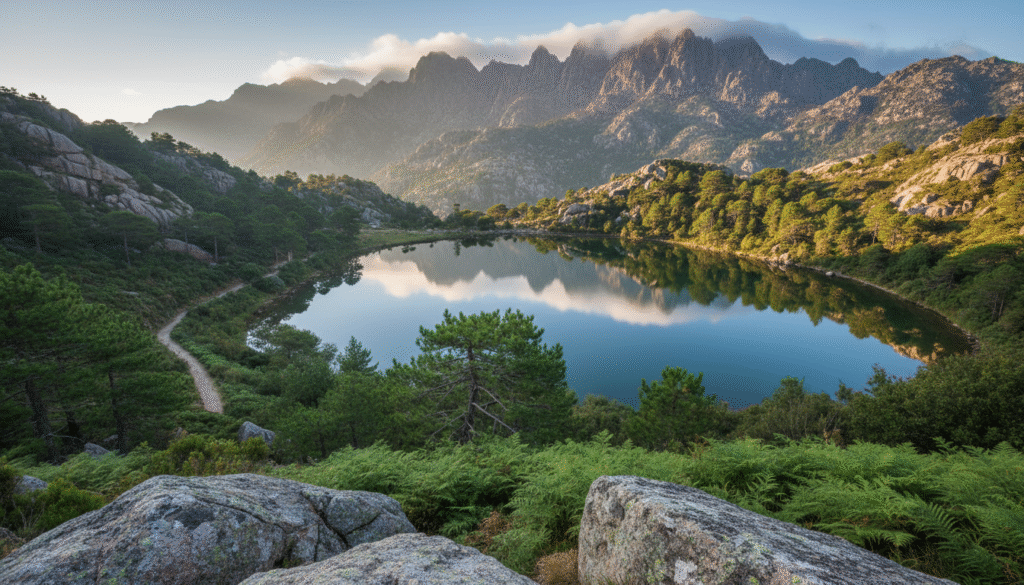 découvrez le lac de creno, un joyau naturel en corse, lors d'une randonnée inoubliable au cœur de paysages préservés et sauvages.