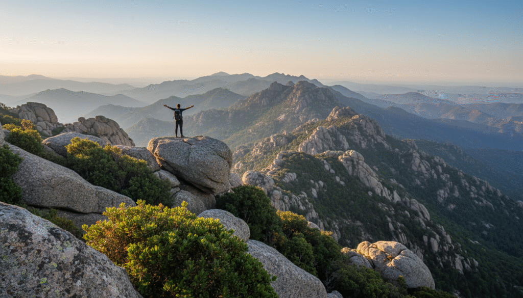 découvrez une aventure exceptionnelle avec notre randonnée au sommet de monte san petru en corse, offrant des panoramas à couper le souffle et une expérience inoubliable en pleine nature.