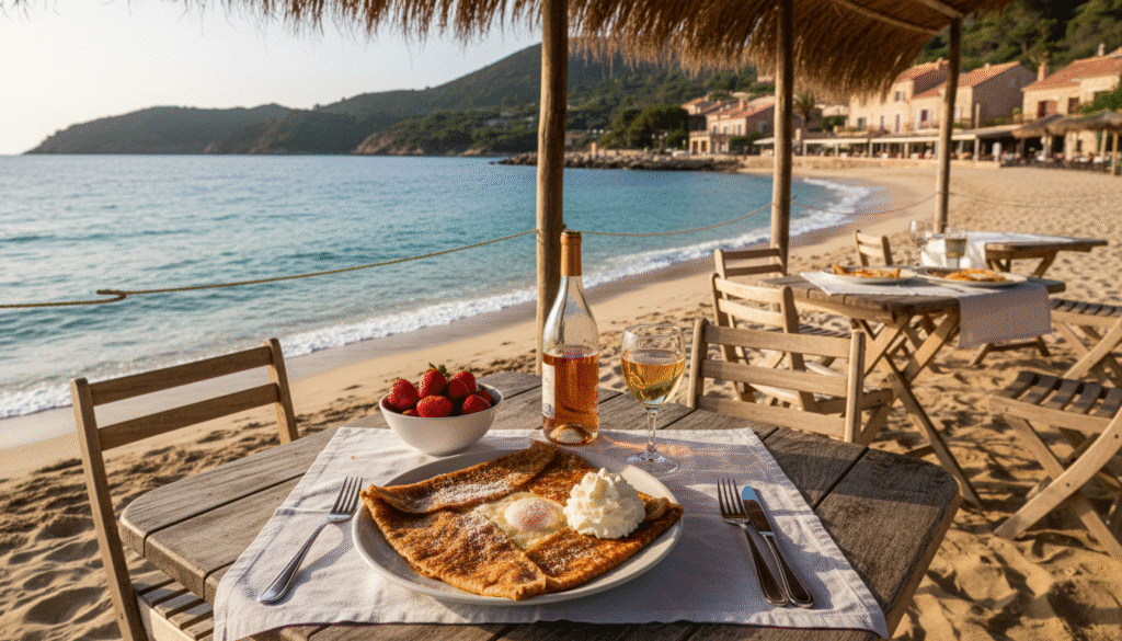 savourez des crêpes authentiques et des spécialités corses à la crêperie du golfe de lava, votre pause gourmande incontournable en plein cœur de la corse.