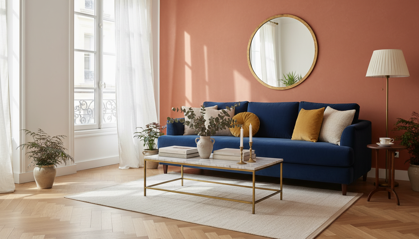 découvrez les couleurs tendance pour votre salon, du terracotta chaleureux au bleu nuit profond. notre guide vous aide à choisir la teinte parfaite en fonction de la luminosité de votre pièce.