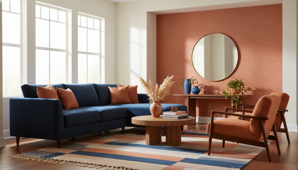 découvrez les couleurs tendance pour votre salon : du terracotta chaleureux au bleu nuit profond. suivez notre guide pour choisir la teinte parfaite en fonction de la luminosité de votre pièce.