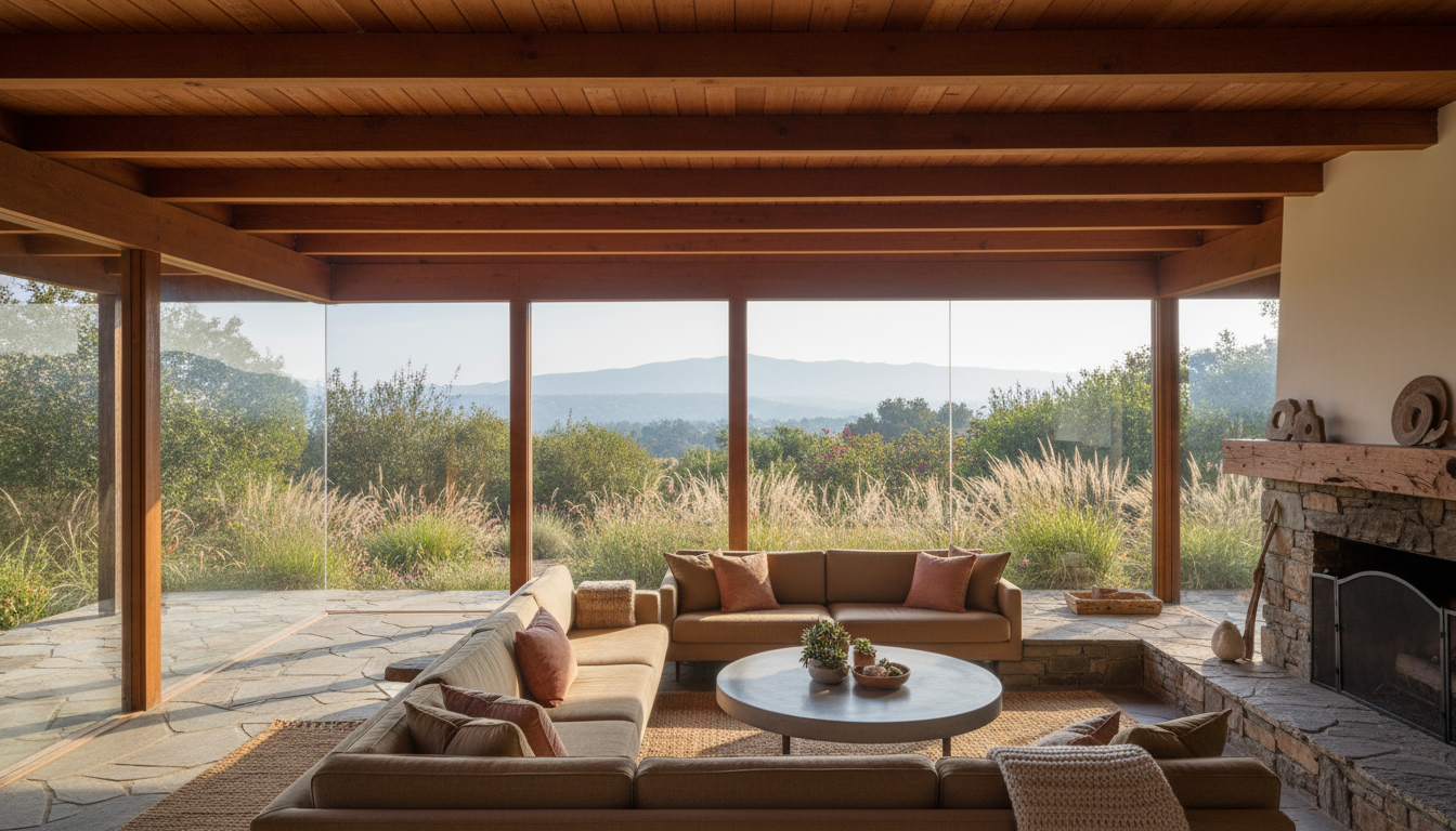 découvrez une maison californienne des années 70, où le modernisme intemporel se marie parfaitement avec l'harmonie naturelle pour un cadre de vie unique et authentique.