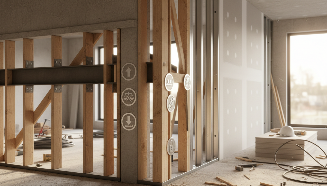 découvrez les 4 signes techniques essentiels pour différencier un mur porteur d'une cloison et prévenir tout risque d'effondrement dans vos travaux de construction ou rénovation.