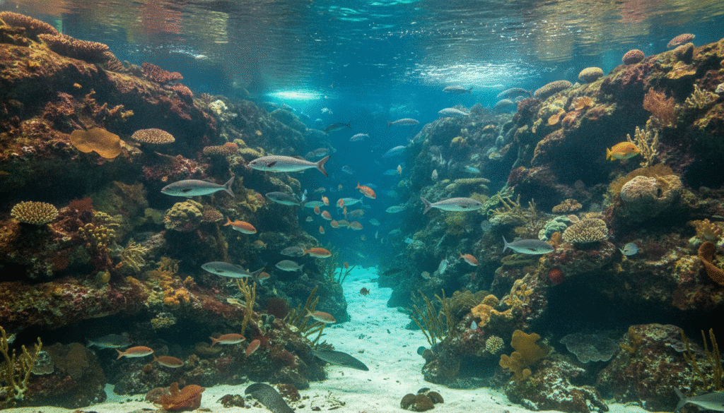 découvrez l'aquarium de corse avec ses 220 000 litres d'eau de mer et une biodiversité marine exceptionnelle à explorer pour une expérience immersive unique.