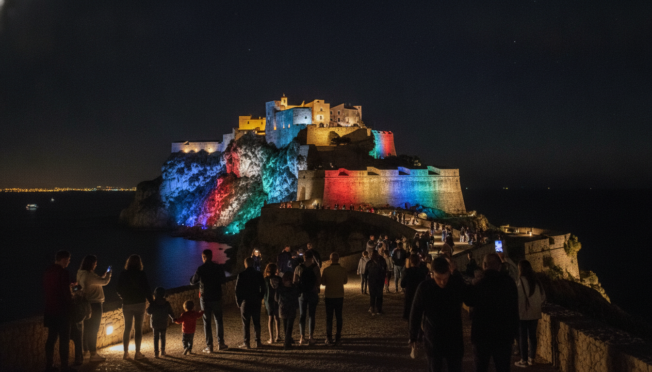 découvrez festi lumi à bonifacio, un spectacle féerique de lumière qui illumine la citadelle, offrant une expérience magique et inoubliable au cœur de la corse.